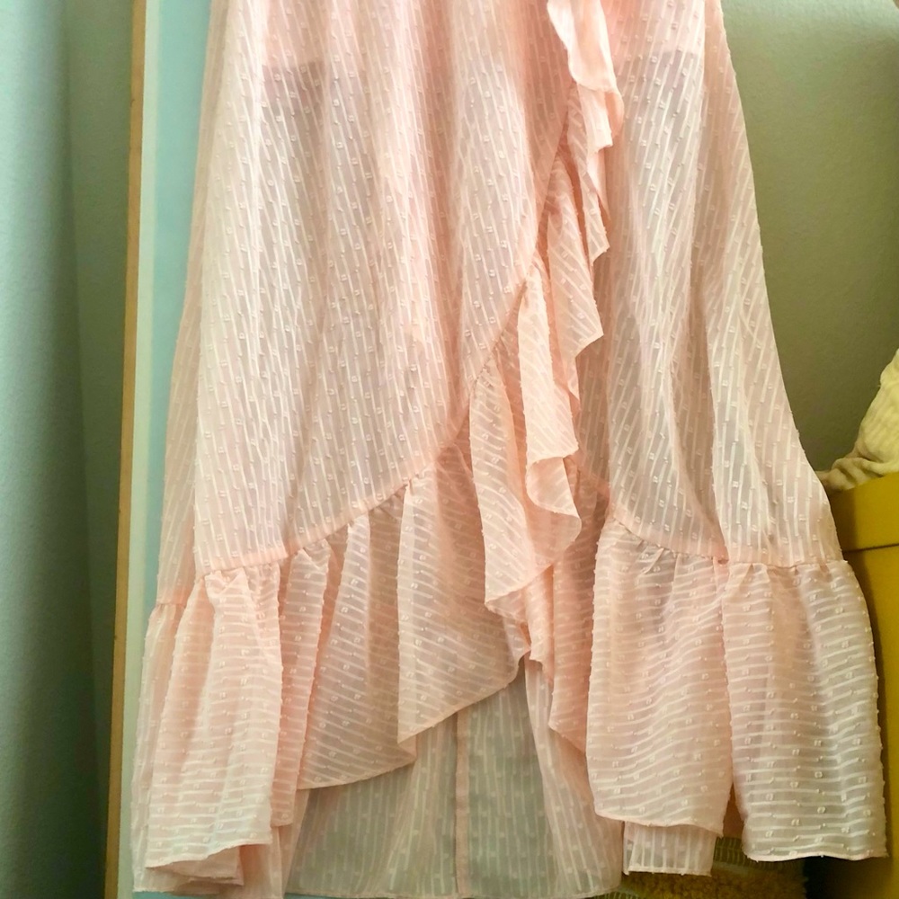 Bebe Faux Wrap Ruffled Front Dress SIZE 4 - Picture 10 of 13
